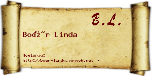 Boér Linda névjegykártya